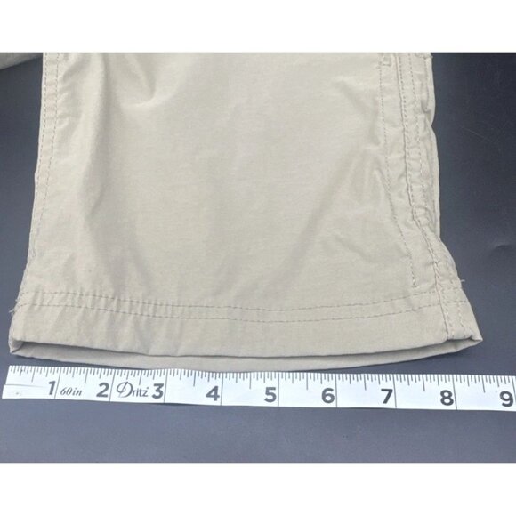 Eddie Bauer Women’s Tan Rainier Capri Crop Pants Sz 16 Stretch Outdoor Hiking - Picture 13 of 13
